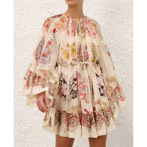 Zimmermann Daylight Flutter Kjole, Spliced Print
